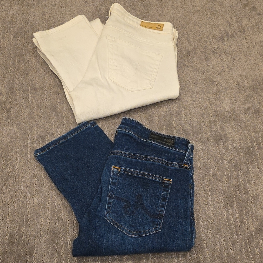 White and Blue Denim Jeans Set. Blue Denim Sz 24